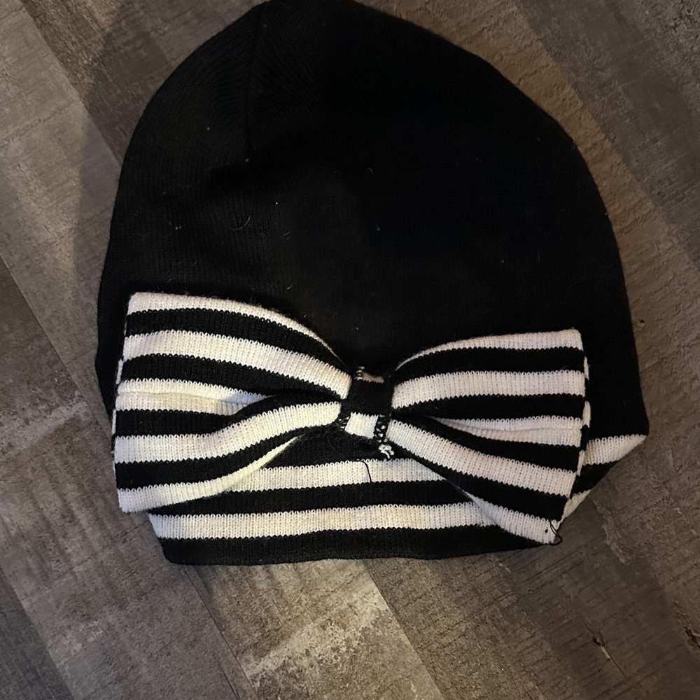 Neff Black and White Striped Beanie
